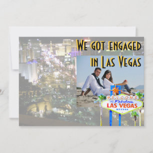 Cartão com fotos de Noivado de Las Vegas