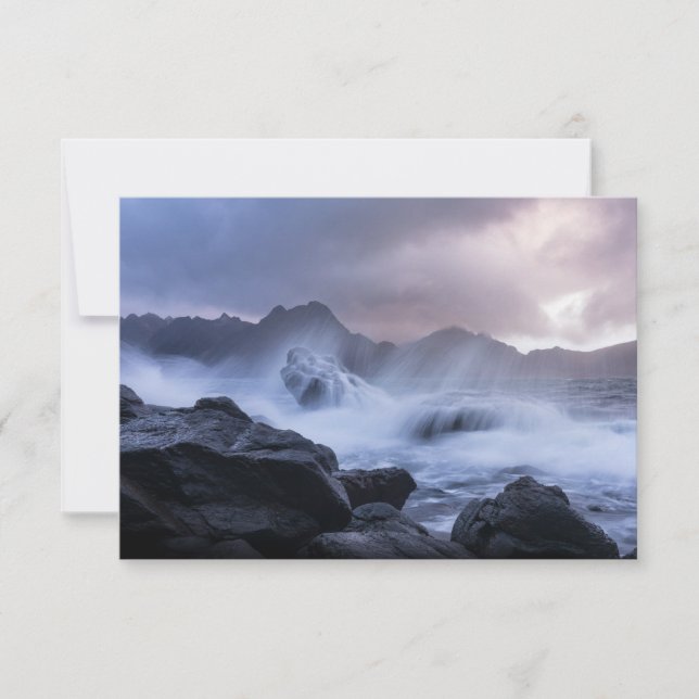 Cartão com fotos de Paisagem Costeira da Noruega (Frente)