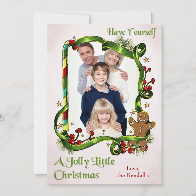 Cartão com fotos de Pão-de-Pão Natal (Frente)