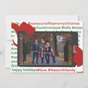 Cartão com fotos de Papais noeis de Natal Selfie