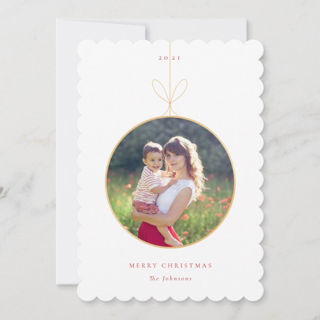 Cartão com fotos de Quadro de Ornamento (Frente)