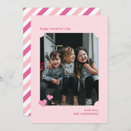 Cartão com fotos de quadro de tíquete de coração s