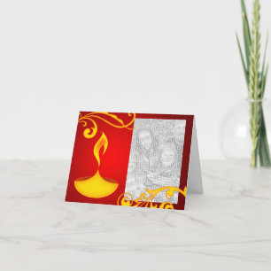 cartão com fotos de saudações diwali : luz adoráve