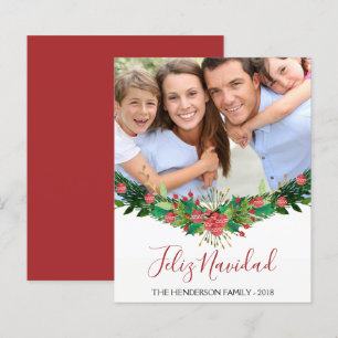 Cartão com fotos de Script do Feliz Navidad Chris