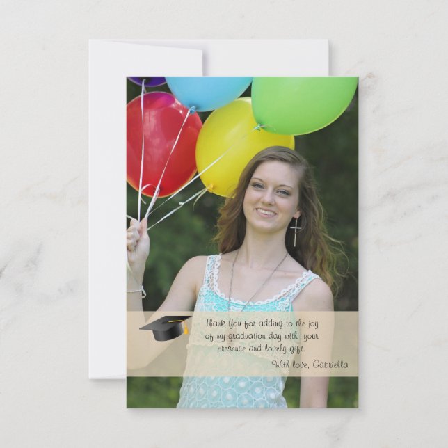 Cartão com fotos de Transparência de Graduação (Frente)