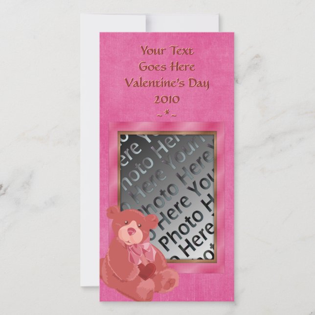 Cartão com fotos de Urso de Teddy V (Frente)