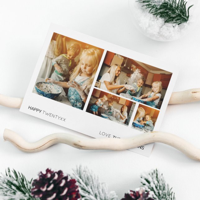 CARTÃO COM FOTOS DO ANO NOVO | Fotos de vida mínim (Criador carregado)