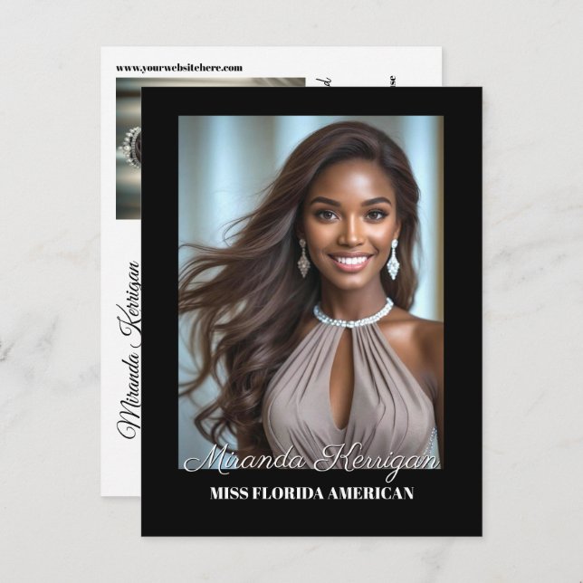 Cartão com fotos do Autografo do Postcard Pageant  (Frente/Verso)