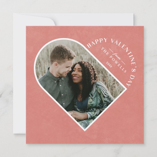 Cartão com fotos do Dia de os namorados Arch Heart (Frente)