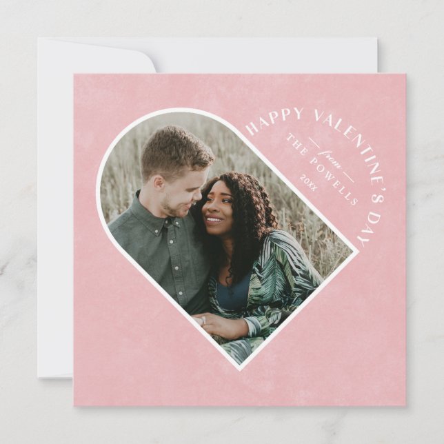 Cartão com fotos do Dia de os namorados Arch Heart (Frente)