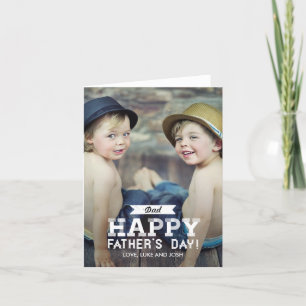 Cartão com fotos do Dia de os pais da Faixa de Opç