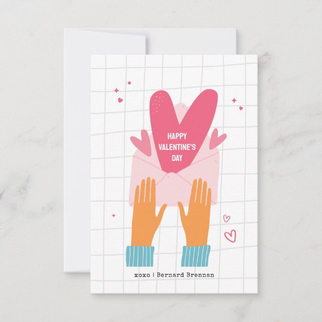 Cartão com fotos do Dia do Namorados Feliz (Frente)