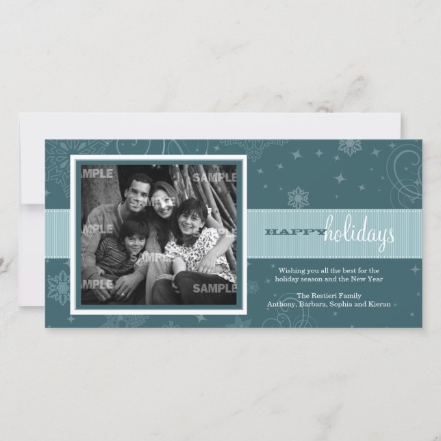 Cartão com fotos do feriado da fita das riscas (Frente)