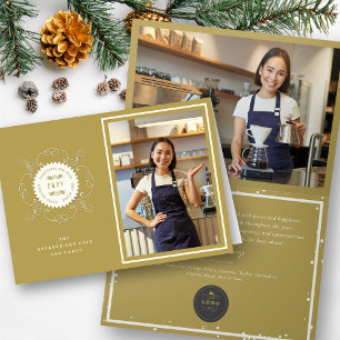 Cartão com fotos do feriado do selo do círculo dos