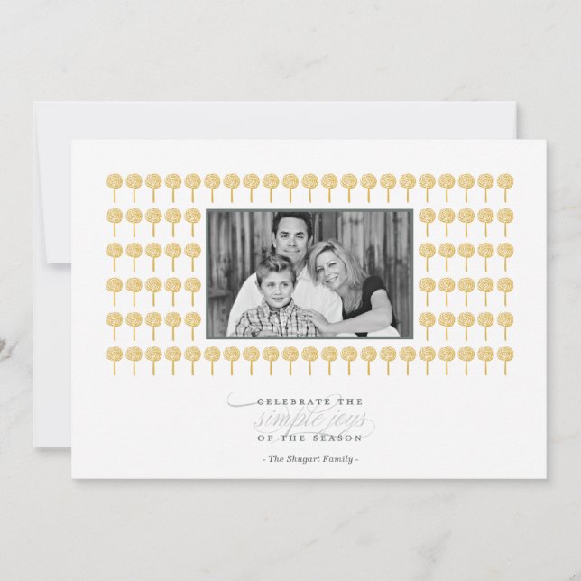 Cartão com fotos do feriado do teste padrão do (Frente)