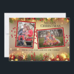 Cartão com fotos enfeites de natal<br><div class="desc">Envie seus desejos/mensagens de Natal com este doce cartão de saudação da glitter e da cana doce. (1) Para mais personalização, clique no link "personalizar mais" e use nossa ferramenta design para modificar esse modelo. (2) Se você prefere papéis mais espessos / Término da matéria, talvez considere escolher o Tipo...</div>