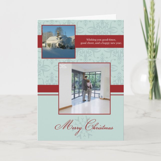 Cartão com fotos Feliz de Natal (Frente)