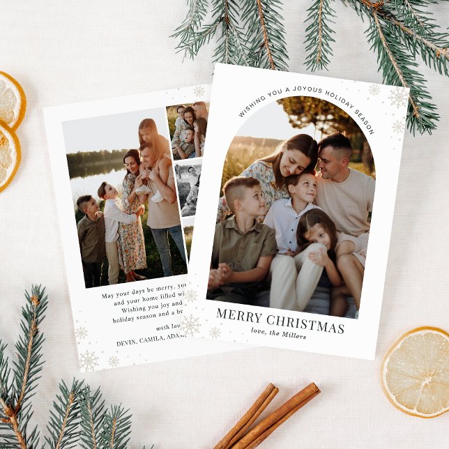 Cartão com fotos Feriado Arch Snowflake, Feliz Nat (Criador carregado)