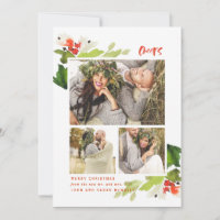 Cartão com fotos Feriado de Natal Cheque 3