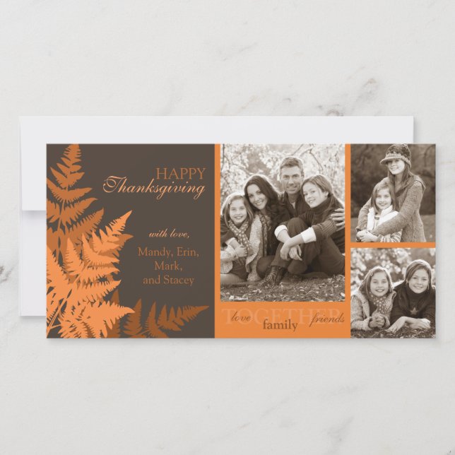 Cartão com fotos Fern de outubro (Frente)