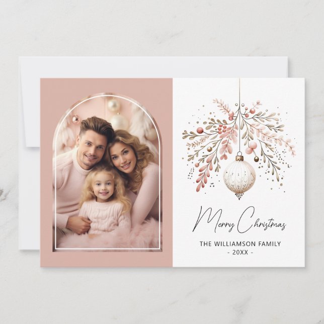 Cartão com fotos Festivo Festivo da Família Frame  (Frente)