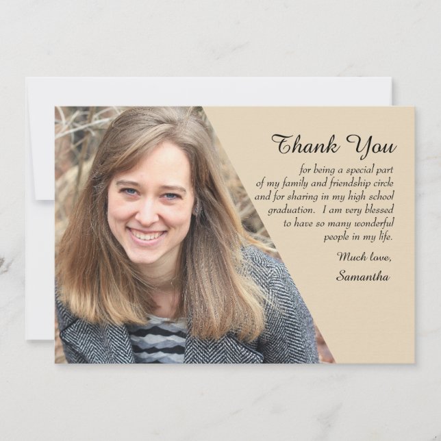 Cartão com fotos Formando agradecido (Frente)