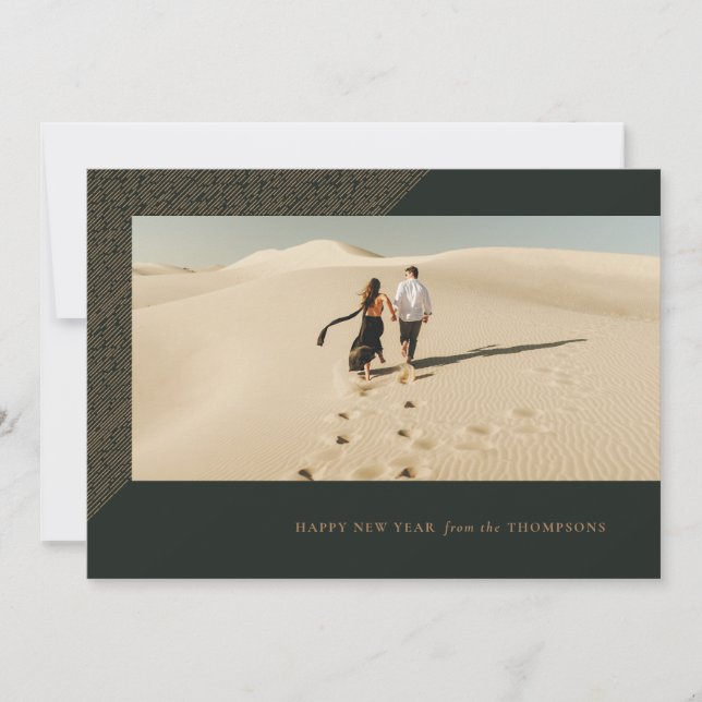 Cartão com fotos Horizontal de Quadro Inserido de  (Frente)