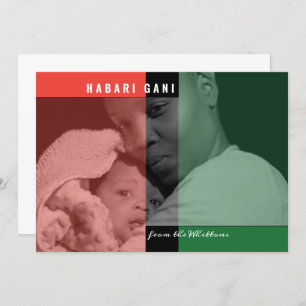 Cartão com fotos Kwanzaa Colors