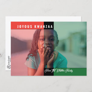 Cartão com fotos Kwanzaa Colors