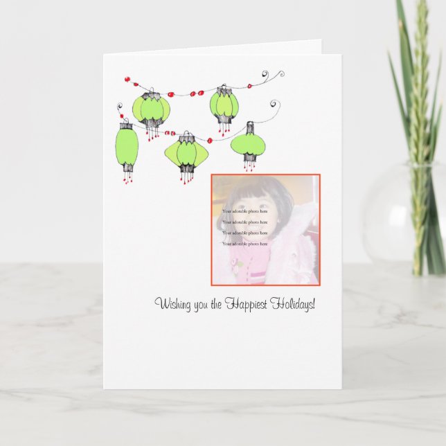 Cartão com fotos Lanterna Chinesa (Frente)