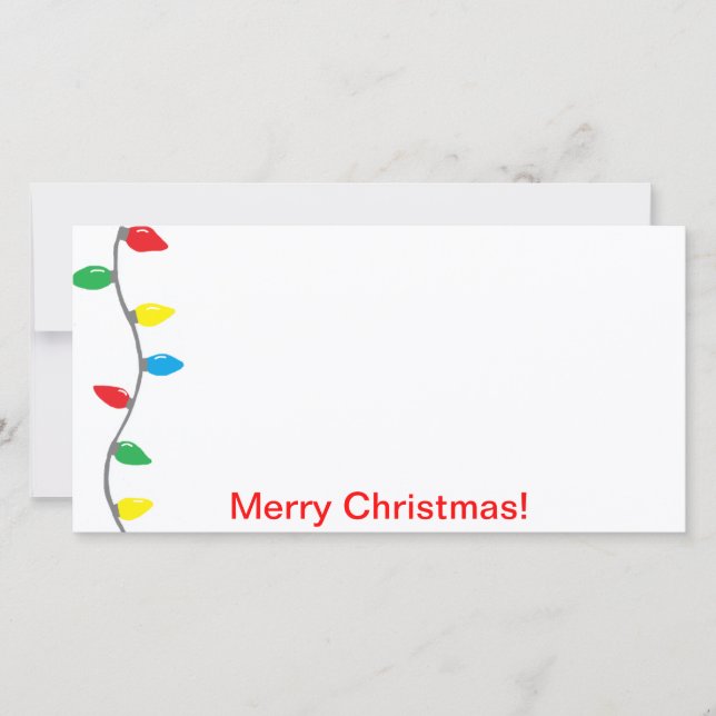 cartão com fotos "Luzes de Natal" (Frente)