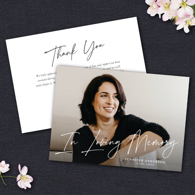 Cartão com fotos Memorial Moderno Em Amor (Criador carregado)