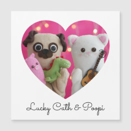 Cartão com fotos Mínimo Elegante Mínimo Magnético