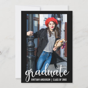Cartão com fotos moderno B do anúncio da gradua