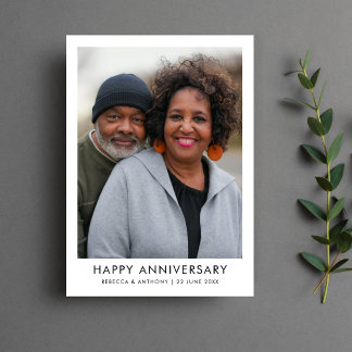 Cartão com fotos moderno feliz aniversário