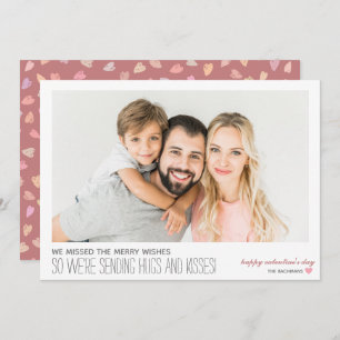 Cartão com fotos namorados Hugs e Kisses