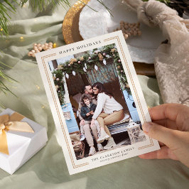 Cartão com fotos Natal clássico