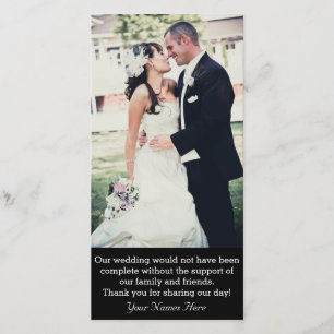 Cartão com fotos obrigado Wedding com mensagem