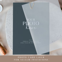Cartão com fotos para Convites de Casamento Vellum