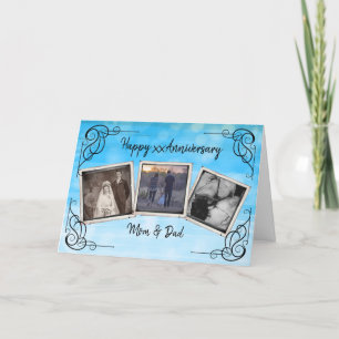Cartão com fotos Personalizado de Aniversário de