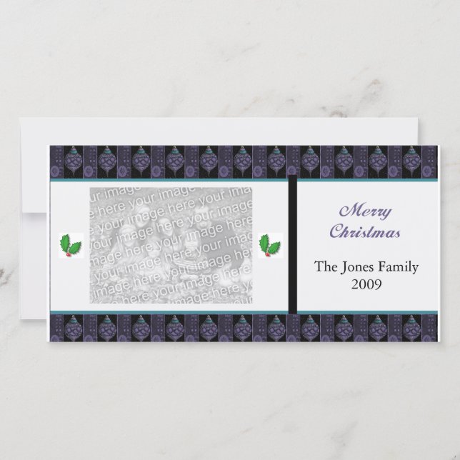 Cartão com fotos Personalizado de Natal (Frente)