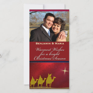 Cartão com fotos Personalizado de Natal de Três Sá