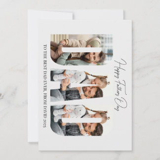 Cartão com fotos Personalizado do Pai de Dia de os