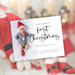 Cartão com fotos Personalizado do Primeiro Natal d