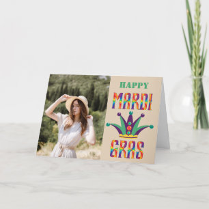 Cartão com fotos Personalizado Mardi Gras