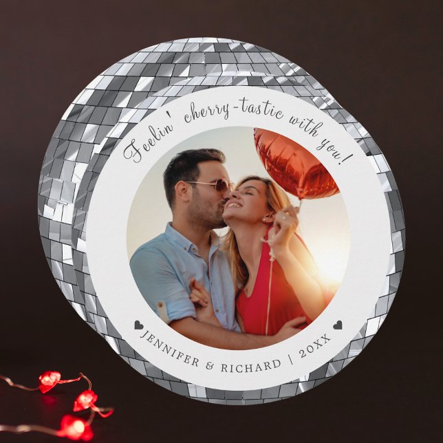 Cartão com fotos Personalizado Moderno (Modern Personalized Valentine's Day Photo Card)