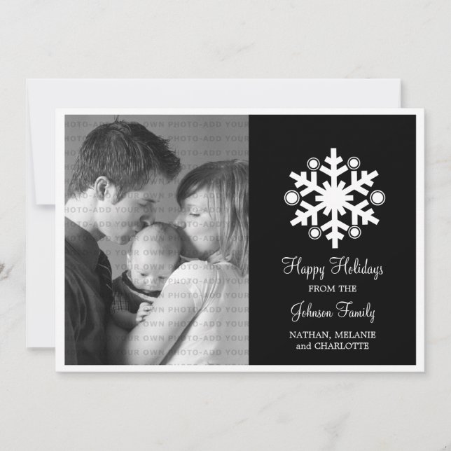 Cartão com fotos plano de fenda de neve moderna, p (Frente)