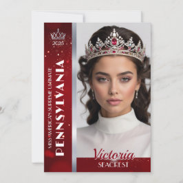 Cartão com fotos Real Ruby Shimmer Pageant