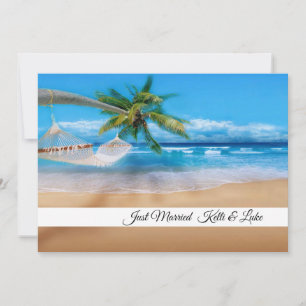 Cartão com fotos recem casados