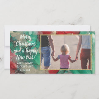 Cartão com fotos "Reds & Greens de Natal"